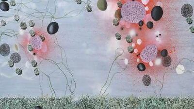 Artwork by Abderrahim Yamou. Courtesy Abderrahim Yamou / Traits d´Union: Paris et l´art contemporain Arabe