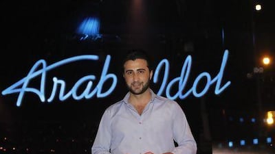 The Syrian contestant Abdel Karim Hamdan sang about the plight of his hometown, Aleppo, on Arab Idol. AFP