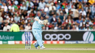 England's Eoin Morgan during the World Cup group stage match at Old Trafford. PA Wire