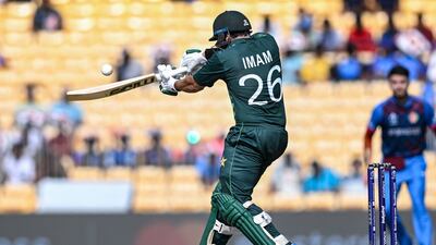 Pakistan's Imam-ul-Haq plays a shot. AFP