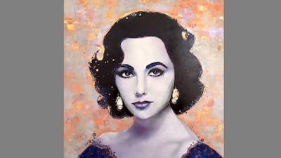 An oil on canvas titled Liz Taylor by Ufuk Kobas. Photo courtesy Ductac