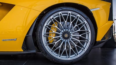 The Lamborghini Aventador S at the new Dubai showroom. Victor Besa for The National