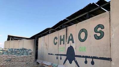 Blast walls of a sleeping quarters for US soldiers at Ain Al Asad air base in Anbar province, Iraq Reuters