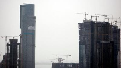 April 17, 2011 (Abu Dhabi) Reem Island viewed from roof of Abu Dhabi Mall April 17, 2011 (Sammy Dallal / The National)