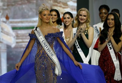 Miss Universe 2024, Victoria Kjaer Theilvig of Denmark, at the welcome ceremony in Thailand. EPA