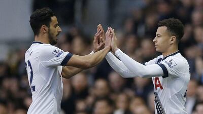 Tottenham Hotspur’s Dele Alli is substituted on for Nacer Chadli at White Hart Lane on Saturday against Watford. Andrew Couldridge / Action Images / Reuters