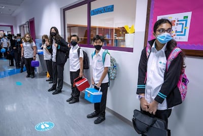 School hours have been reduced during Ramadan. Victor Besa / The National