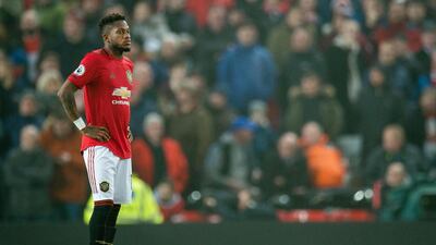 Manchester United midfielder Fred during the game against Burnley. EPA