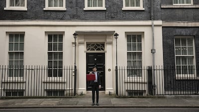 LONDON, ENGLAND - MARCH 11: Rishi Sunak, Chancellor of the Exchequer departs to deliver the annual Budget at Downing Street on March 11, 2020 in London, England. The government is presenting its first budget amid the economic pressure of the coronavirus outbreak. Earlier today, the Bank of England announced an emergency interest-rate cut to boost economic activity. (Photo by Dan Kitwood/Getty Images)