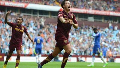 Samir Nasri scored what proved to be the winning goal for Manchester City against Chelsea.