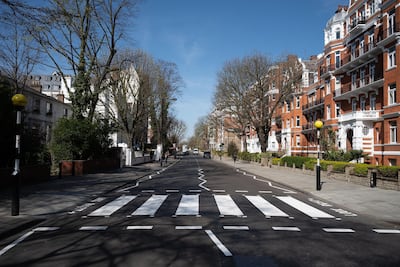 The newly painted Abbey Road crossing. Getty Images