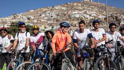 'Young people’s voices aren’t heard in the peace process, but this needs to change,' said the organiser of mixed-gender bike ride around Kabul. Stefanie Glinksi for The National