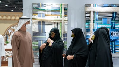 Sheikh Mohamed bin Zayed, Crown Prince of Abu Dhabi and Deputy Supreme Commander of the UAE Armed Forces, at Adihex. The exhibition runs until Sunday.