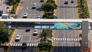 A rendering of one of the pedestrian bridges on Dubai's Palm Jumeirah. Picture: RTA