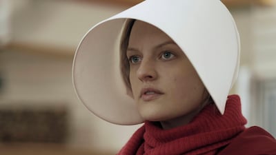 Elisabeth Moss in ‘The Handmaid’s Tale’. Courtesy NBC