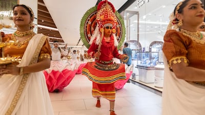 Onam celebrations at BurJuman Mall in Dubai, to mark the weeklong festival traditionally celebrated in the south of India. Antonie Robertson/The National