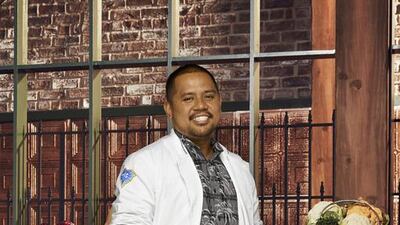 Sheldon Simeon on Top Chef. Courtesy Bravo