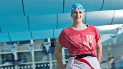 Kate Willoughy, a Dubai resident, is training for her effort to swim around The World.