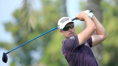 DUBAI, UNITED ARAB EMIRATES - FEBRUARY 03: Henrik Stenson of Sweden in action during the pro-am as a preview for the 2016 Omega Dubai Desert Classic on the Majlis Course at the Emirates Golf Club on February 3, 2016 in Dubai, United Arab Emirates. (Photo by David Cannon/Getty Images)
