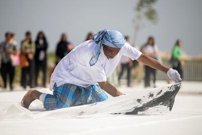 The biennial programme includes performances such as Abdulrahim Salem's The Unknown Sailor, (2023), at Kalba Ice Factory. Photo: Sharjah Art Foundation