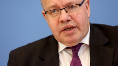 German Economy Minister Peter Altmaier. The ministry has cut the 2019 growth forecast to 0.5 per cent. EPA