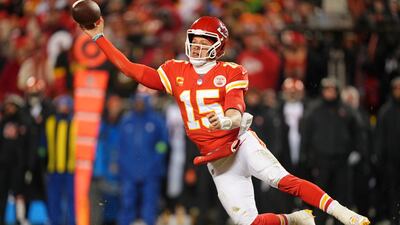 Kansas City Chiefs quarterback Patrick Mahomes passes the ball. Reuters