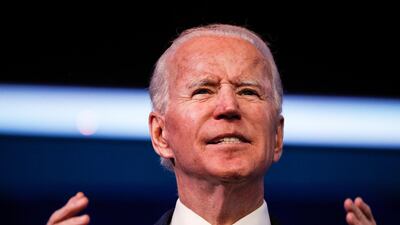 US president-elect Joe Biden delivers a speech on the current economic and health crises at The Queen Theatre in Wilmington, Delaware. Reuters