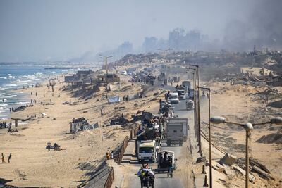 Gazans flee Israeli attacks on the besieged enclave. AFP