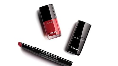 Rouge Coco Stylo and Le Duo Vernis Longue Tenue. Courtesy Chanel