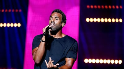 Craig David, left and Robin Thicke, right, gave fans a live taste of their big hits at Blended. Satish Kumar / The National