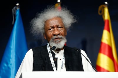 Nigerian playwright and novelist Wole Soyinka. EPA