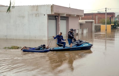 At least 400,000 people have been affected by the heavy rains in Brazil's Bahia state. AFP