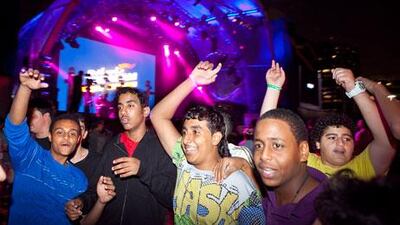 Revellers get in the mood on the Corniche where the UAE band Dahab played a set as part of Yasalam's Beats on the Beach programme.