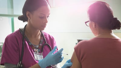 Female health workers were at a higher risk of infection during the Covid-19 pandemic. Getty Images