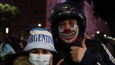 Fans celebrate in Buenos Aires after Argentina won the Copa America with a 1-0 victory over arch rivals Brazil.