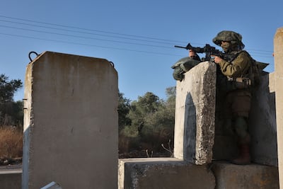 An Israeli soldier mans a checkpoint near Jenin in the West Bank. AFP