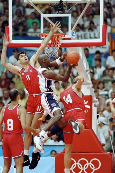 Michael Jordan in action during the 1992 Barcelona Olympics. AFP