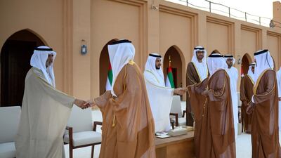 The wedding was held under the patronage of Sheikh Hamdan bin Zayed with the support of Adnoc and in the presence of Sheikh Nahyan bin Mubarak, Minister of Tolerance and Co-existence, Sheikh Mohammed bin Hamad, and Sheikh Nahyan bin Hamdan and other sheikhs.