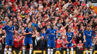 It was a heavy 4-0 loss at Manchester United to start Chelsea's era under Frank Lampard. AFP