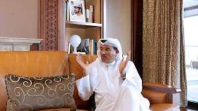Mohamed Alabbar, Emaar Properties chairman, talks about the Burj Dubai during the interview at his office in Emaar Square in Dubai.