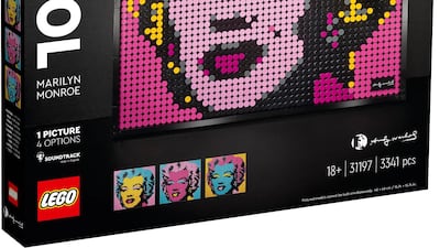 Lego builders can now recreate Warhol's 1967 bright pink screen print using the toy maker’s bricks. Lego Group