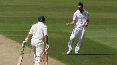 100th wicket: South Africa's Jacques Kallis during the fourth Test at The Oval on August 7, 2008. Getty Images
