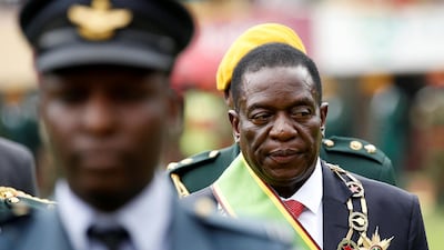 Emmerson Mnangagwa is sworn in as Zimbabwe's new president in Harare / Reuters