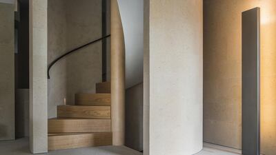 There is a lift connecting the reception and living floors and a central spiral staircase rising from the lower ground to the top floor. Courtesy Savills and TK International