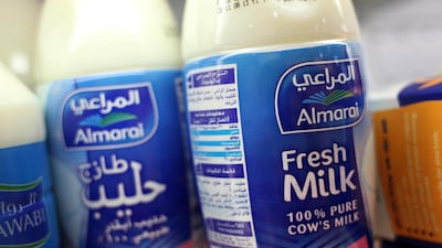 Almarai reported a slight rise in its Q1 net income on improved profit from its dairy business. Sammy Dallal / The National