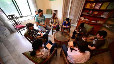 A session for Junior Youth Spiritual Empowerment at the Baha'i Centre in Islamabad. Accoring to Ansari, this youth programme provides teens and adolescents guidance towards selfless service. Mobeen Ansari