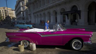 Taxis with tailfins are a common site in Cuba, as the styling has been a popular during the 1950s before the embargo against Havana was imposed. Ramon Espinosa / AP Photo
