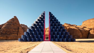 Rashed AlShashai, A Concise Passage, installation view at Desert X Al Ula. Photo by Lance Gerber, courtesy the artist