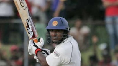 Kumar Sangakkara on his way to a century.