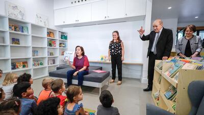 Most lessons are taught in French but the school also offers Arabic and English-language classes. Victor Besa / The National